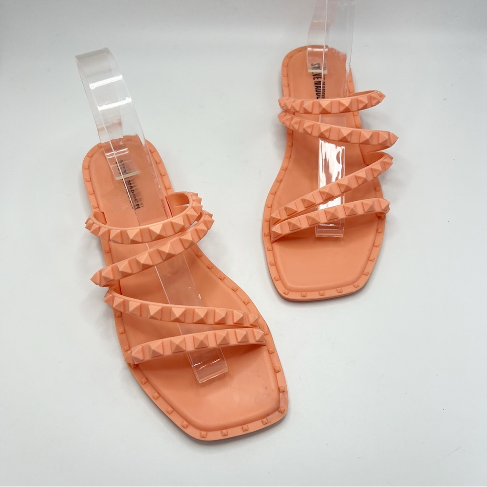 Steve Madden Skyler Jelly Slide Sandals Size 7 Peach coral
